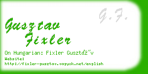 gusztav fixler business card